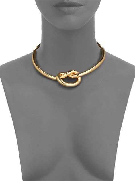 michael kors gold knot necklace|Michael Kors sterling silver necklace.